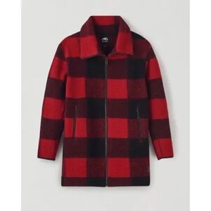Roots Red and Black Checkered Wool Blend Seymour Jacket